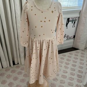 Starry Beige Kids Dress